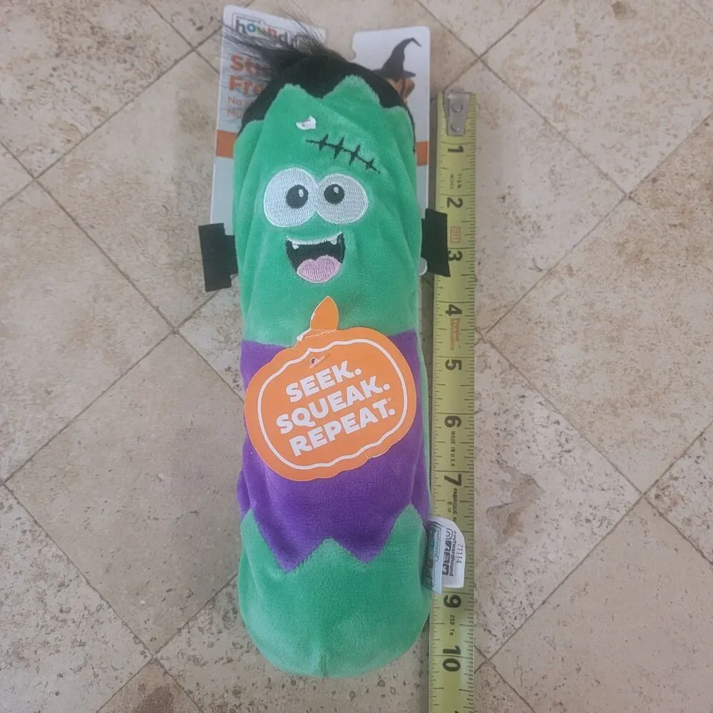 Frankenstein Dog Toy Plush Squeaky Halloween Green Monster NWT Pet Toy Cute Fun